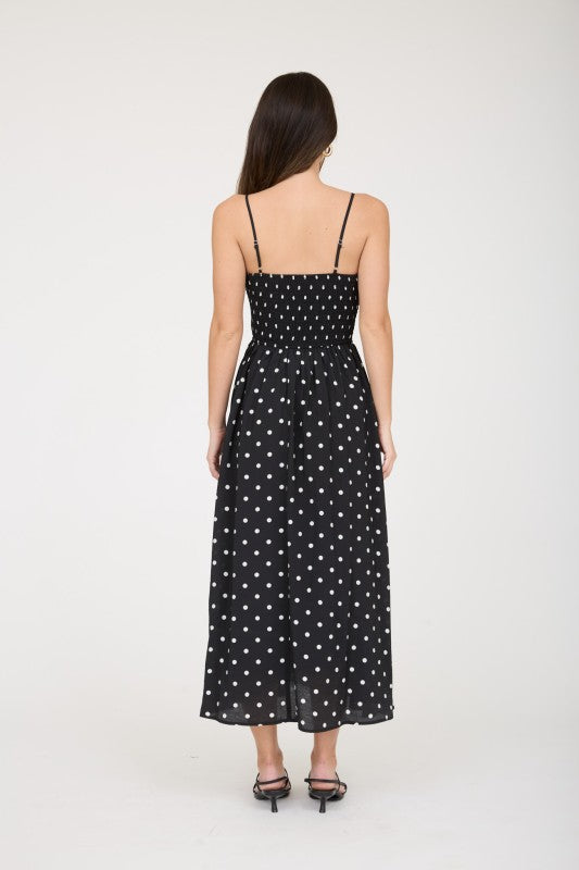 Sure Thing Polka Dot Midi Dress