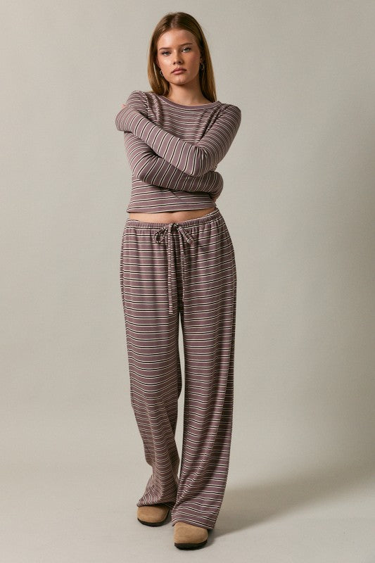Cozy Day Striped Pants