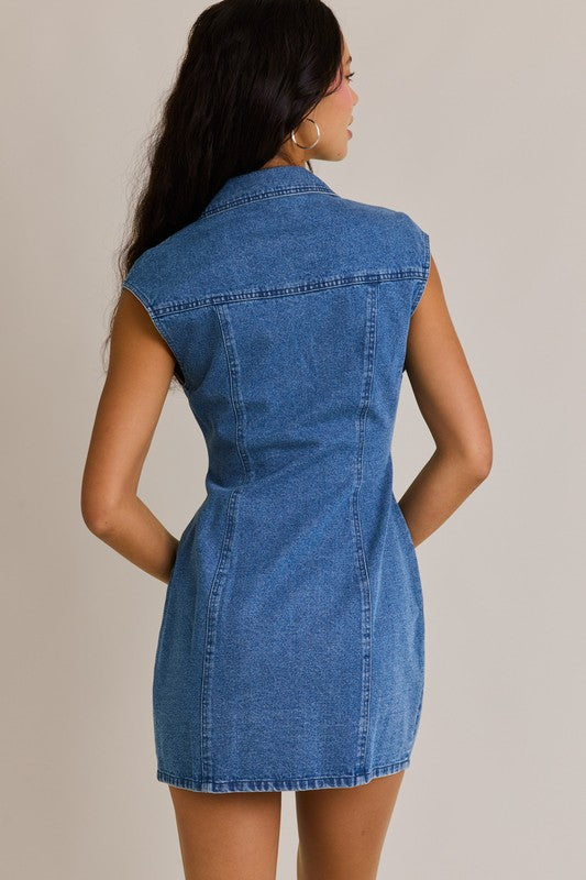 gallery denim dress Girl Next Door Denim Dress