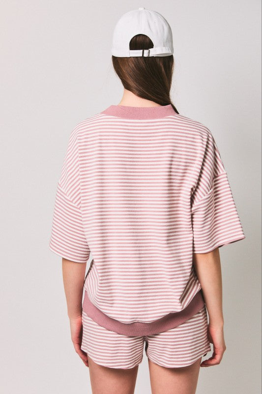 Take It Easy Striped Top