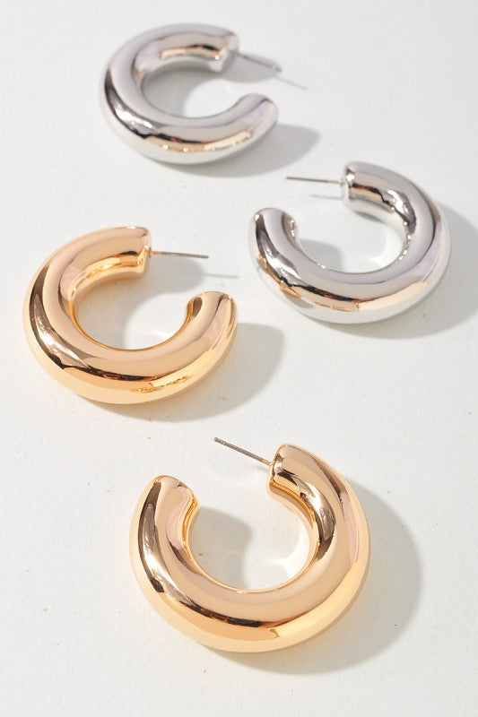 Sleek Hoop Earrings