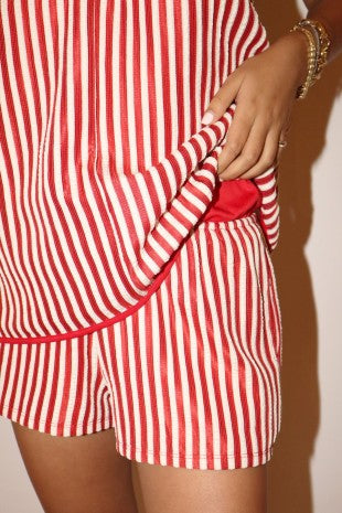 On Vacay Striped Romper