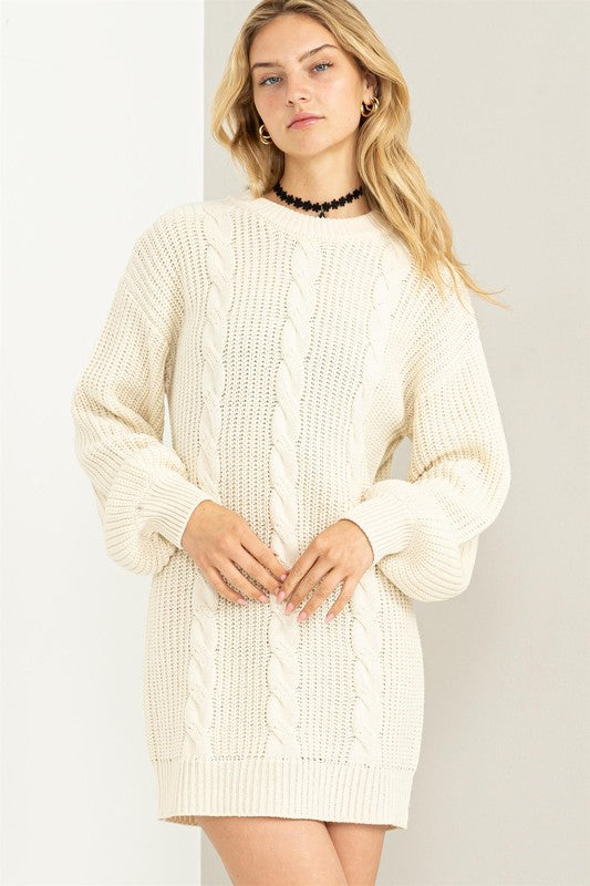 Load image into Gallery viewer, Call Me Back Sweater Dress
