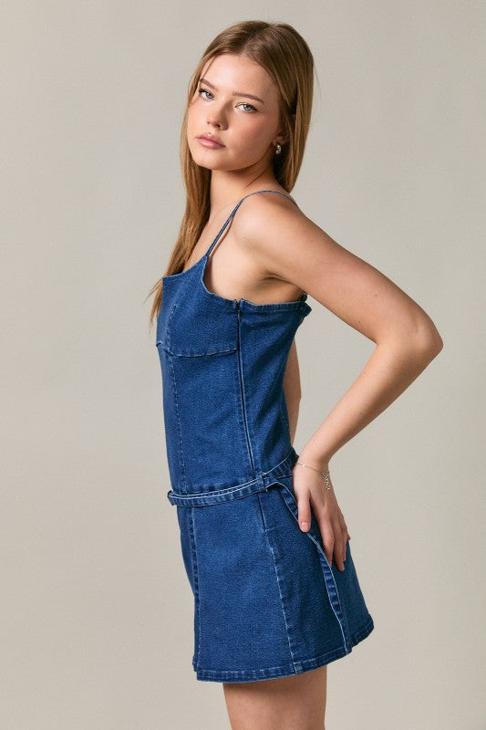 It Girl Denim Romper