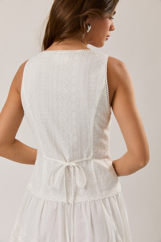 Falling Fast Eyelet Dress