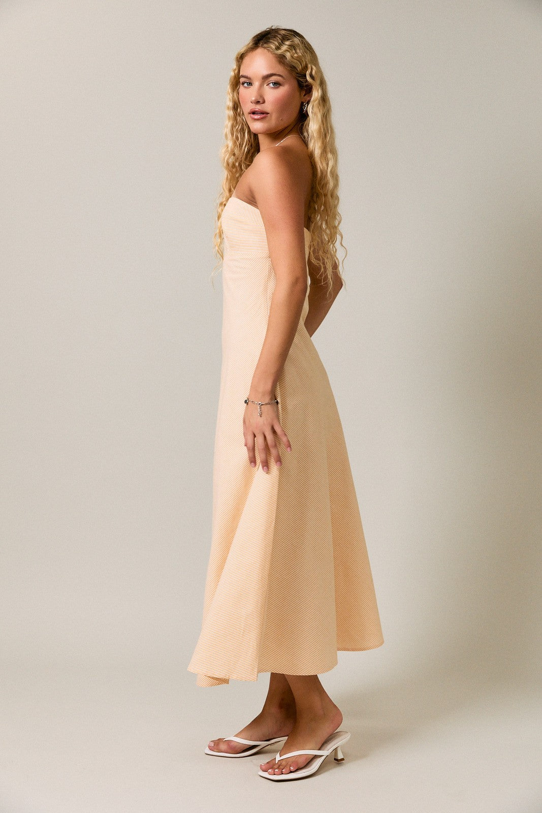 The Elsie Striped Midi Dress