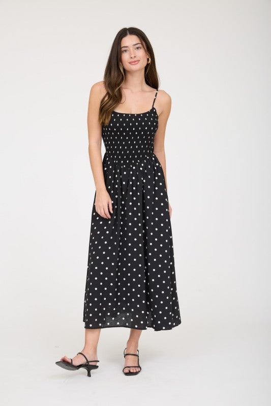 Sure Thing Polka Dot Midi Dress