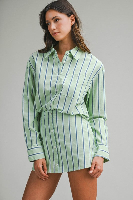 Why Wait Striped Skort