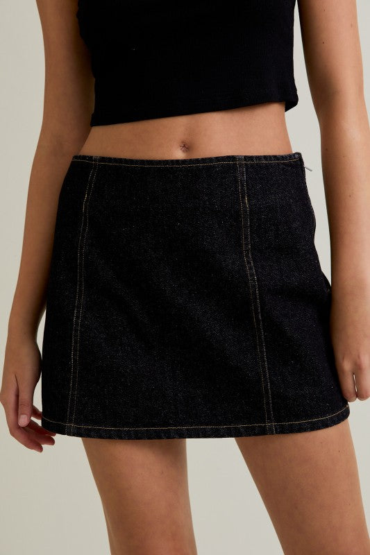 Falling Again Denim Skirt