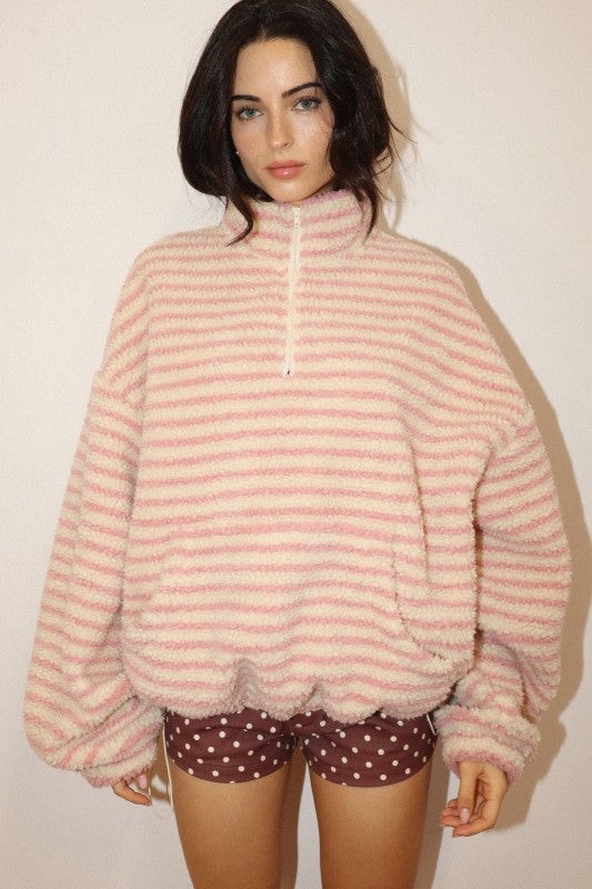 Cozy Days Sherpa Pullover