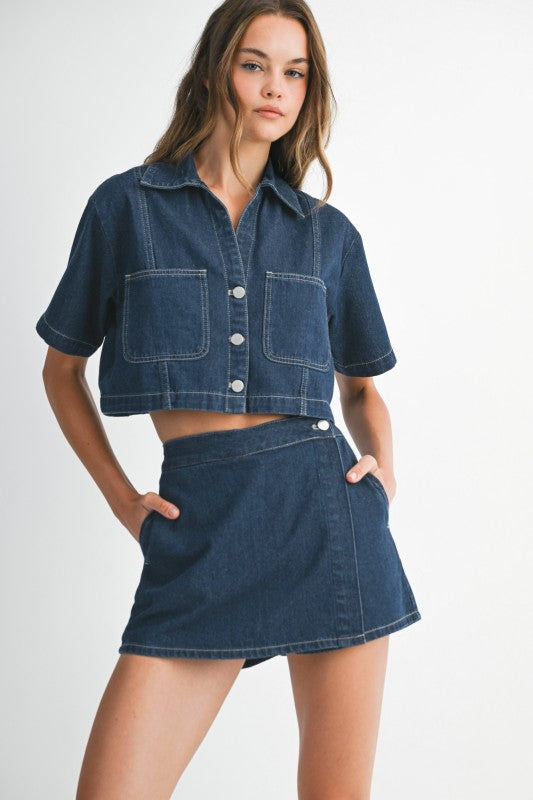 Too Well Denim Skort