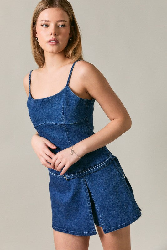 It Girl Denim Romper