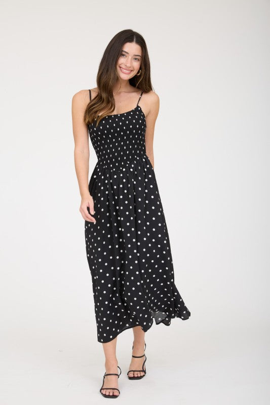 Sure Thing Polka Dot Midi Dress