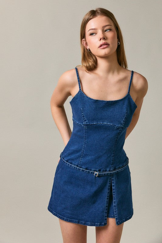 It Girl Denim Romper