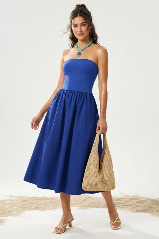 Capri Blue Midi Dress