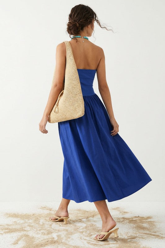 Capri Blue Midi Dress