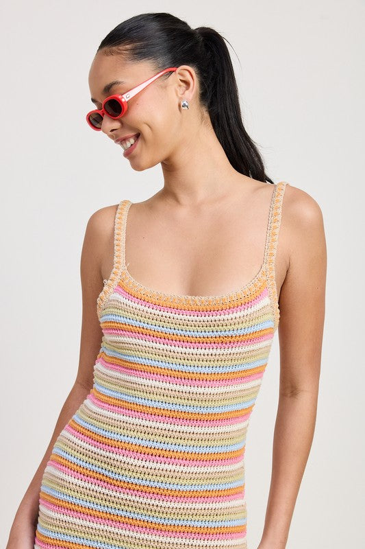 This Way Crochet Midi Dress