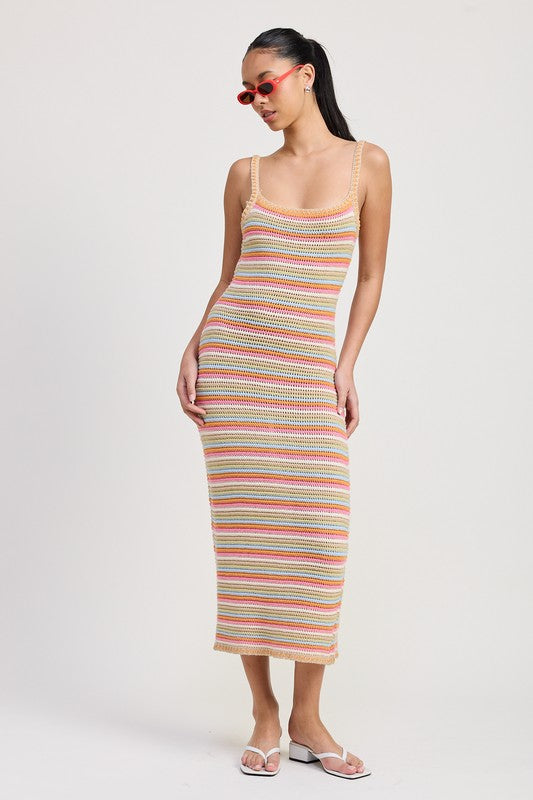 This Way Crochet Midi Dress