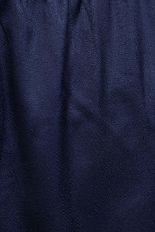 Close-up of dark blue fabric texture