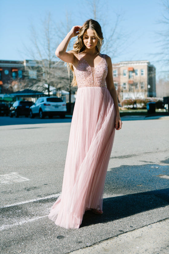 The Belle Tulle Beaded Gown