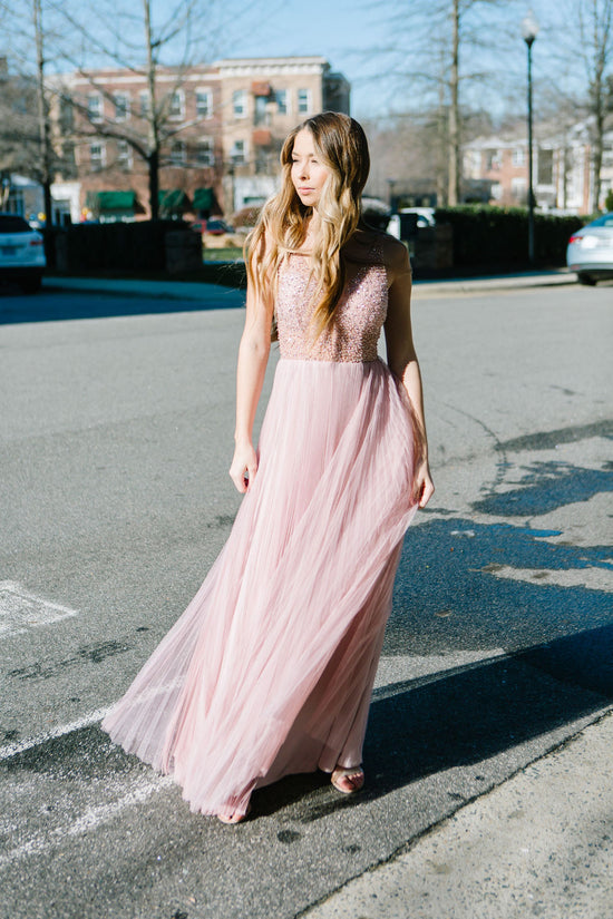 The Belle Tulle Beaded Gown