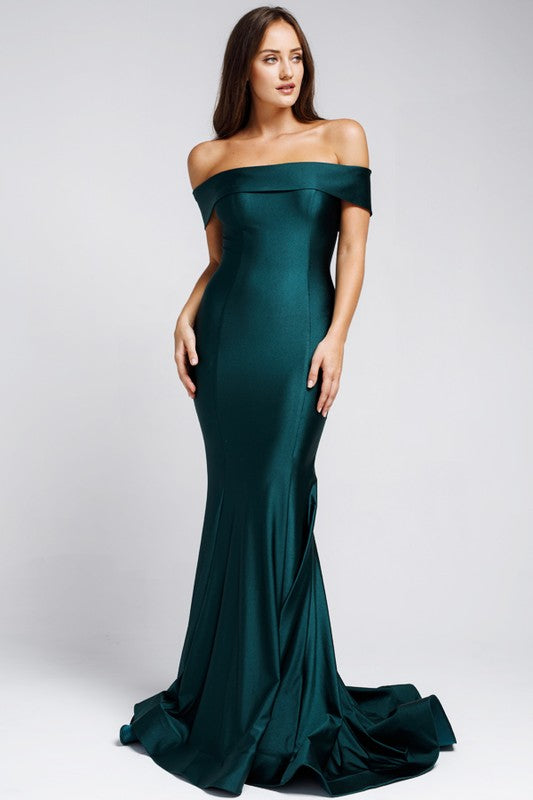 Load image into Gallery viewer, The Blake Off The Shoulder Gown
